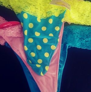 XL Thong Panties (3 pairs-New w/ Tags)
